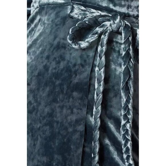 Misa Symone Wrap Dress Velvet Maxi Size Xs Ruffle Sleeves Braided Sash NWT - Picture 5 of 9